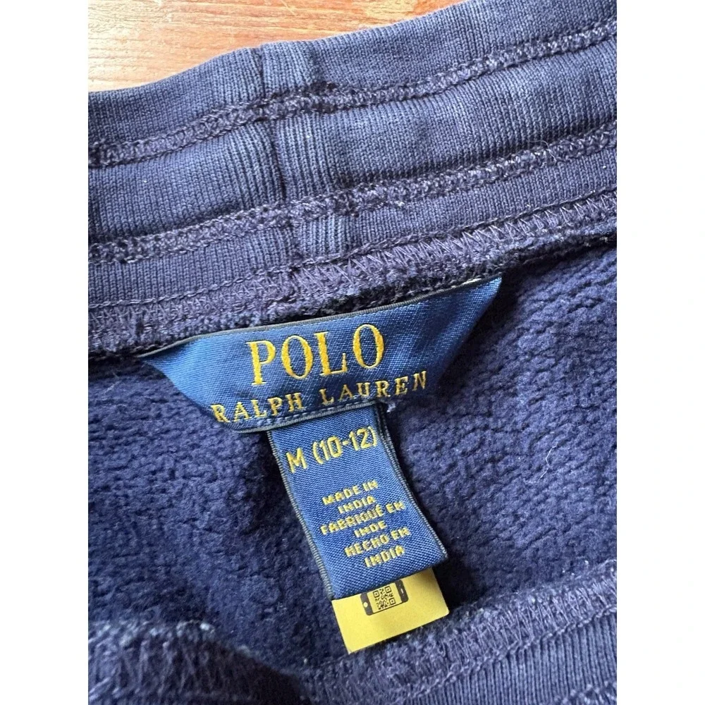 Polo‎ Ralph Lauren Sweat Pants Youth Medium (10/12) Nacy Blue Tapered Logo